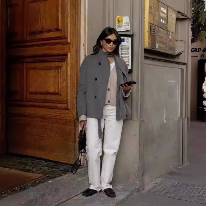 Women's Fashionable Oversized Wool Jacket