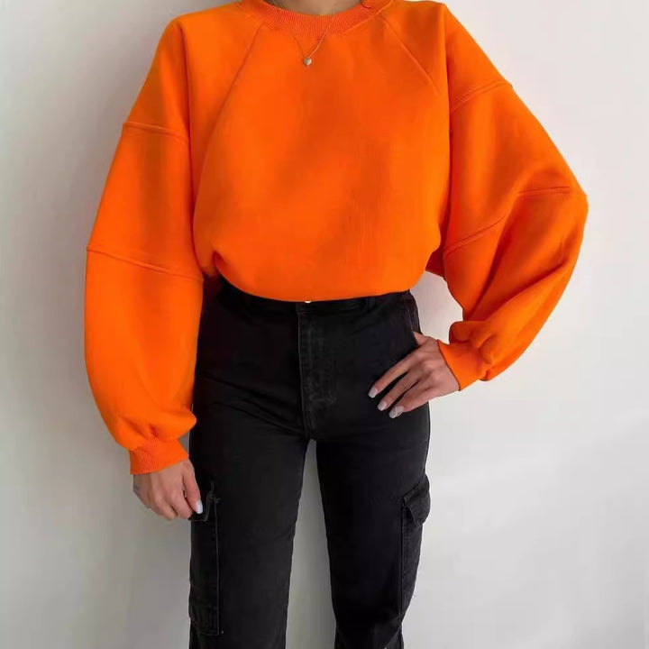 Women's Comfort Loungewear Set Oversized Sweatshirt with High-Waist Biker Shorts Mune Fashion