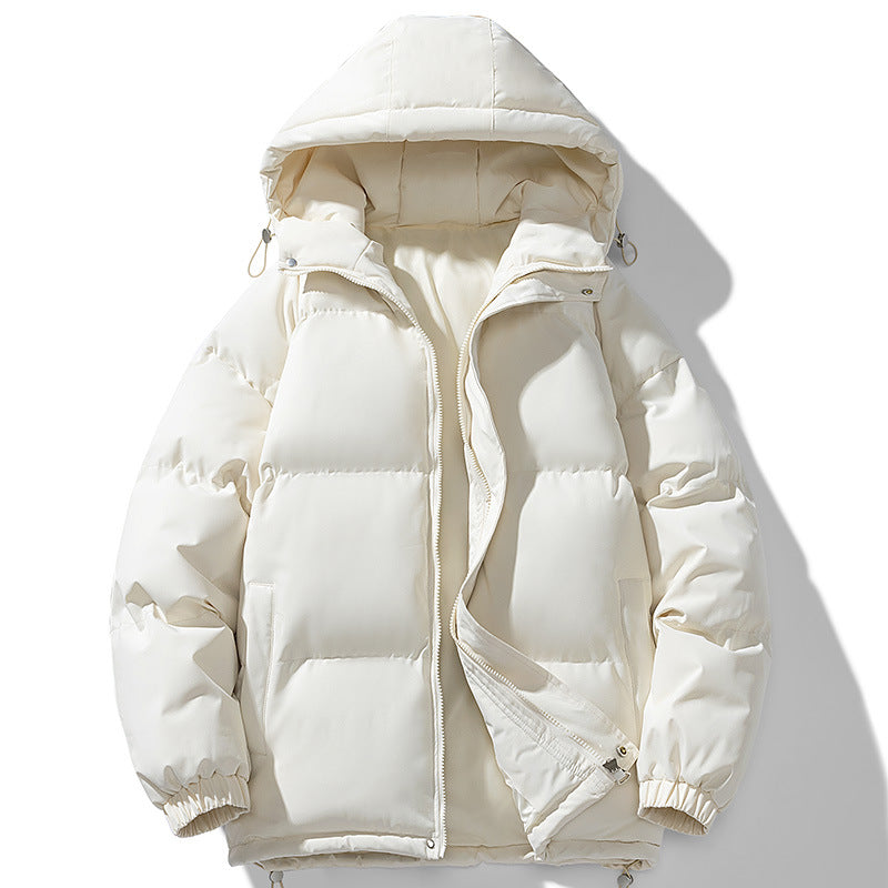 Men's minimalist oversized padded coat with quilted thermo filling and drawstring hood Mune Fashion