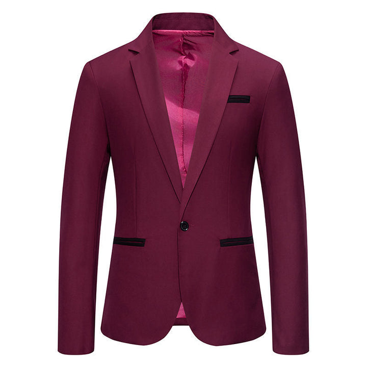 Men's Elegant Blazer with Contrasting Details Mune