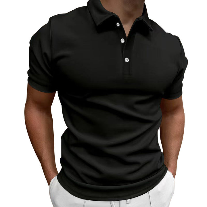 Men's slim fit stretch polo shirt with kent collar and elastic hem Mune Fashion