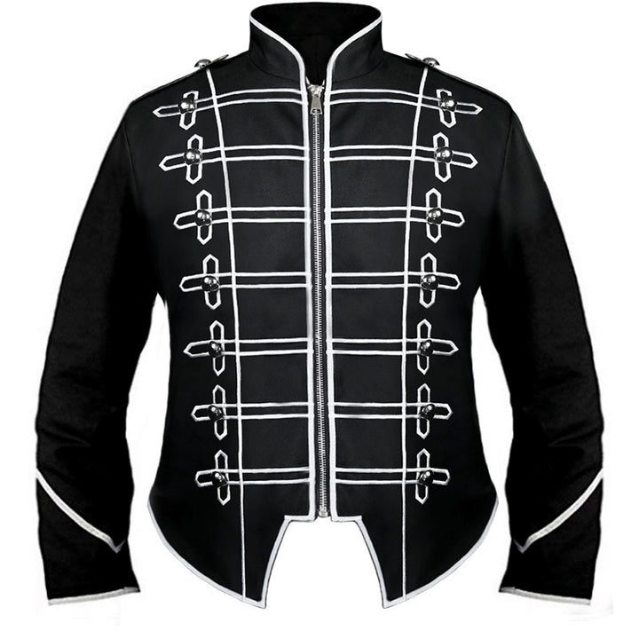 Men's military parade jacket with decorative cord and stand-up collar Mune Fashion