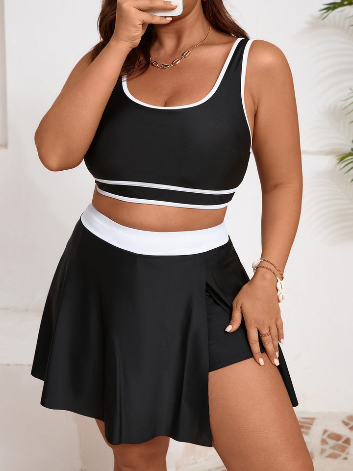 Women's Sporty Bathing Set with Skirt Mune Fashion