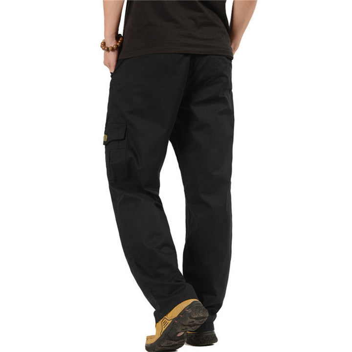 Men's cargo pants with elastic waistband, straight leg and multiple pockets Mune Fashion