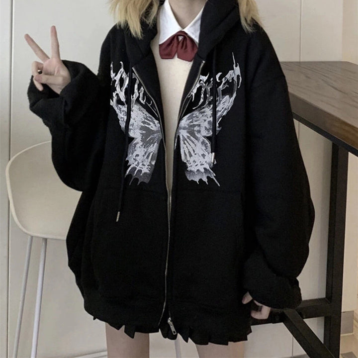 Women oversized zip hoodie with extended hem soft fleece lining and kangaroo pockets Mune Fashion