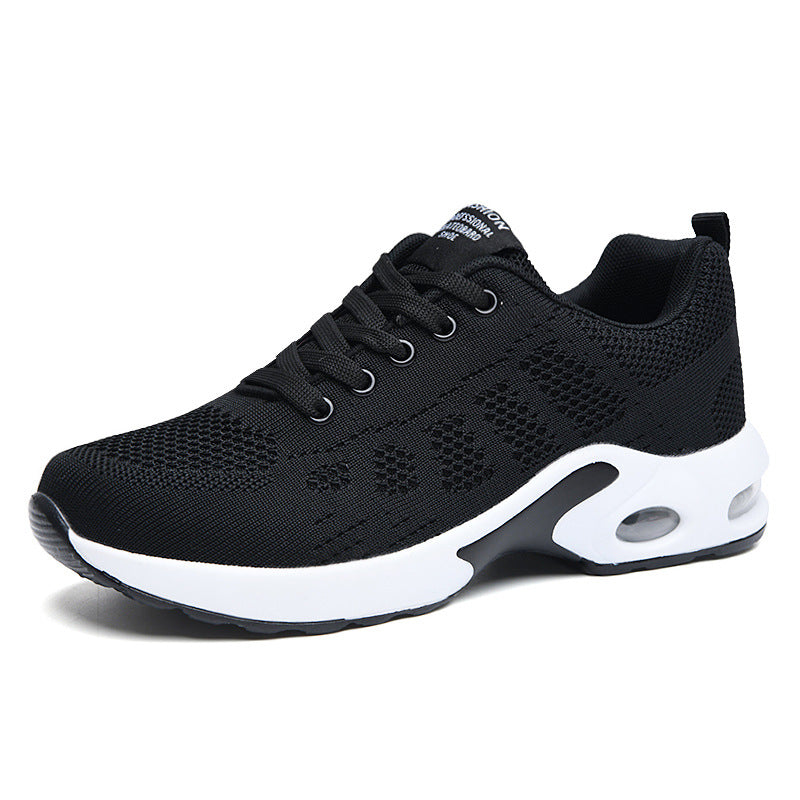 Women nan breathable knitted running shoes with air cushion and shock-absorbing sole Mune Fashion