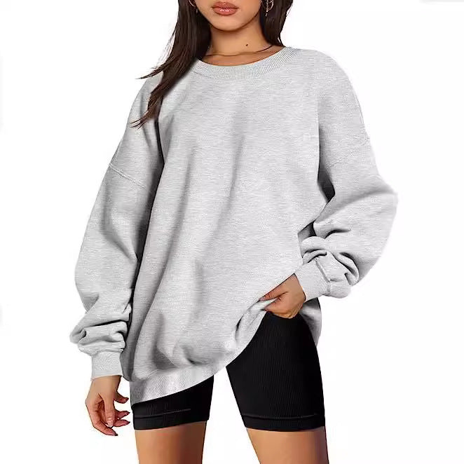 Women's oversized sweater with deep shoulder drop and ribbed cuffs Mune Fashion