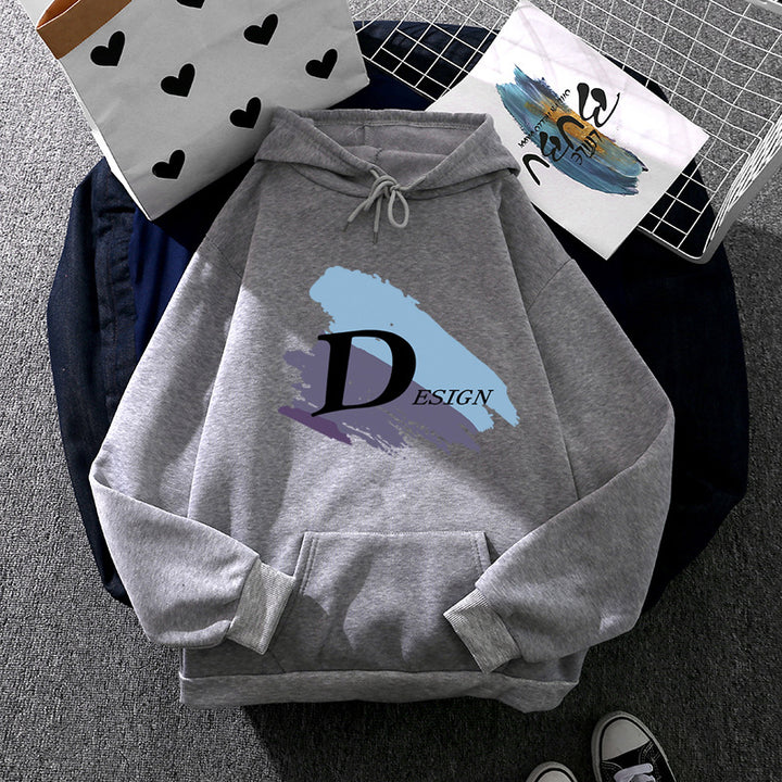Unisex cool hooded sweatshirt with large brush logo, kangaroo pocket and adjustable hood Mune Fashion