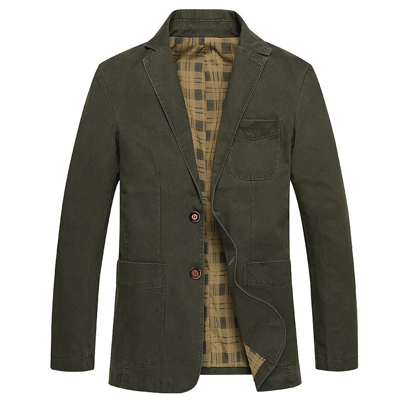 Men's blazer in field style made of premium canvas with patch pockets Mune Fashion
