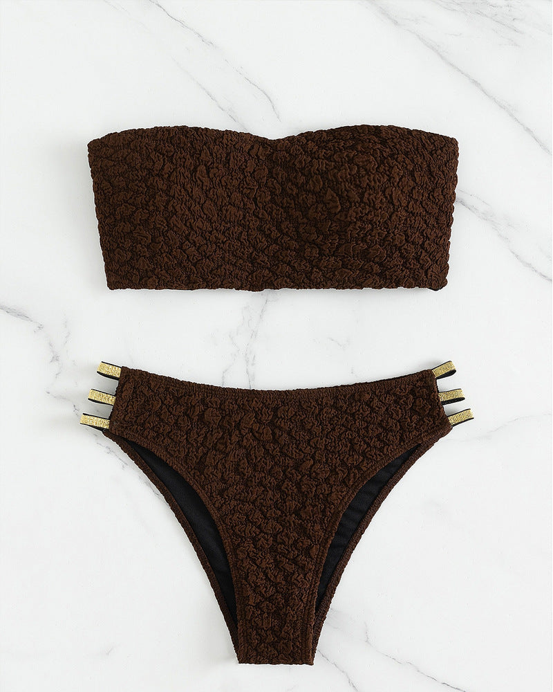 Women's bandeau bikini with structured top and decorative details Mune Fashion
