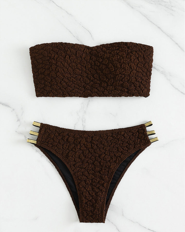 Women's bandeau bikini with structured top and decorative details Mune Fashion