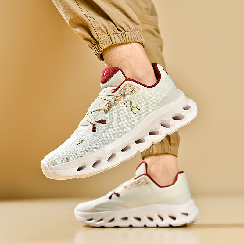 Unisex lightweight performance running shoes with hollow chamber midsole and seamless knit upper Mune Fashion