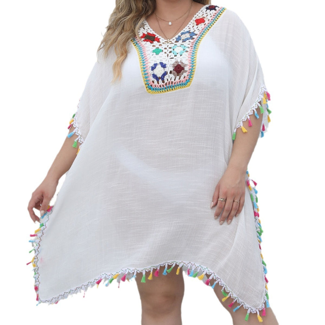 Women's Beach Tunic with Fringed Details Mune Fashion