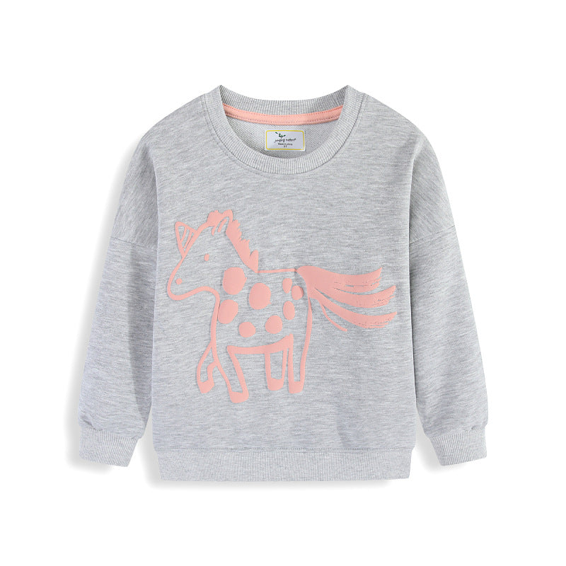 Girl Sweatshirt with playful horse design Mune Fashion