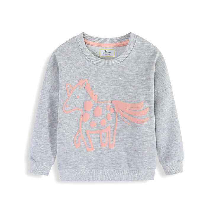 Girl Sweatshirt with playful horse design Mune Fashion