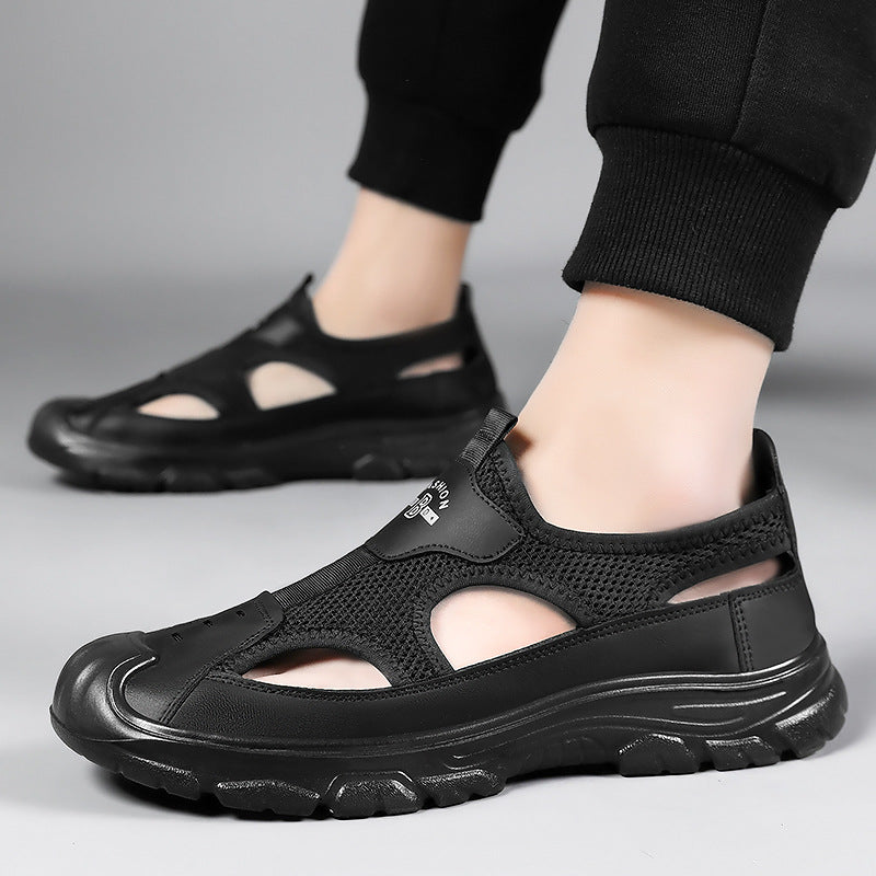 Men's breathable outdoor sandal with shock-absorbing sole and reinforced toe protection Mune Fashion