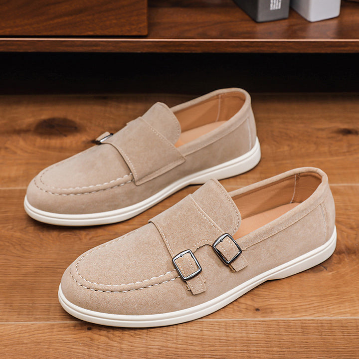 Men's moccasins with fashionable buckles Mune Fashion