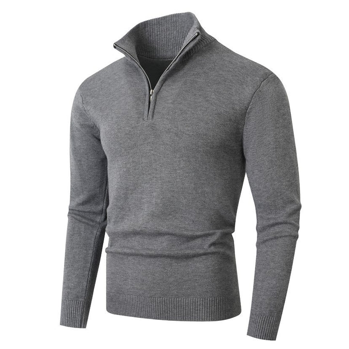 Men's sweater with half zipper and fine merino mix Mune Fashion