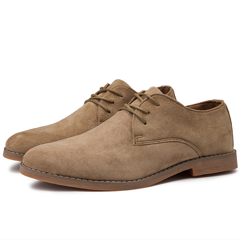 Men's Elegant Lace-Up Shoes Made of Soft Suede Mune Fashion