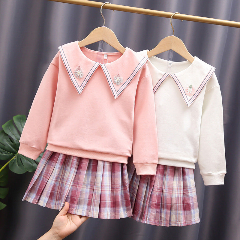 Women's Sweatshirt and Pleated Skirt Set Mune Fashion