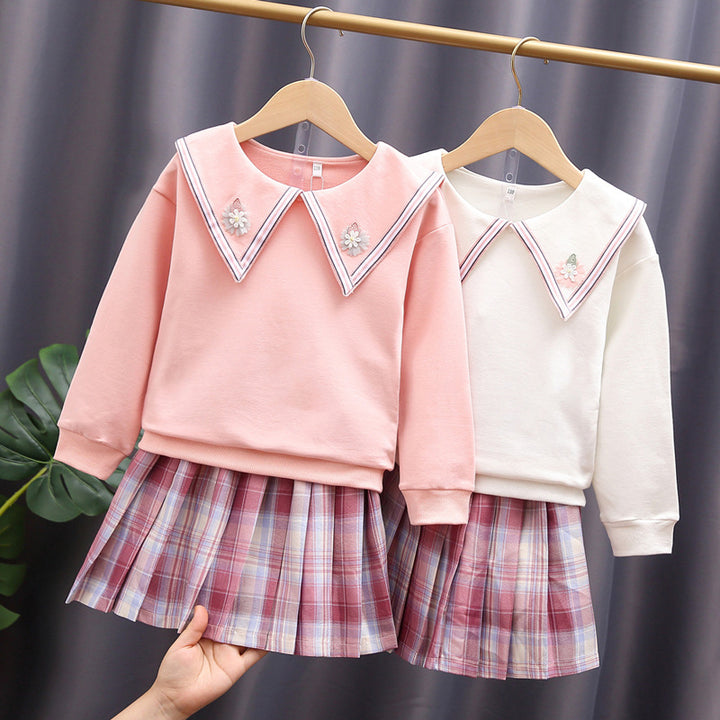Women's Sweatshirt and Pleated Skirt Set Mune Fashion