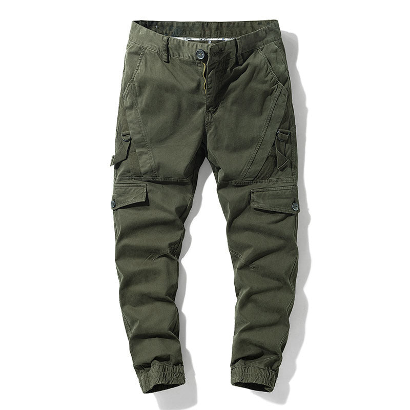 Men's Cargo Joggers with Elastic Ankle and Multifunctional Pockets Mune Fashion