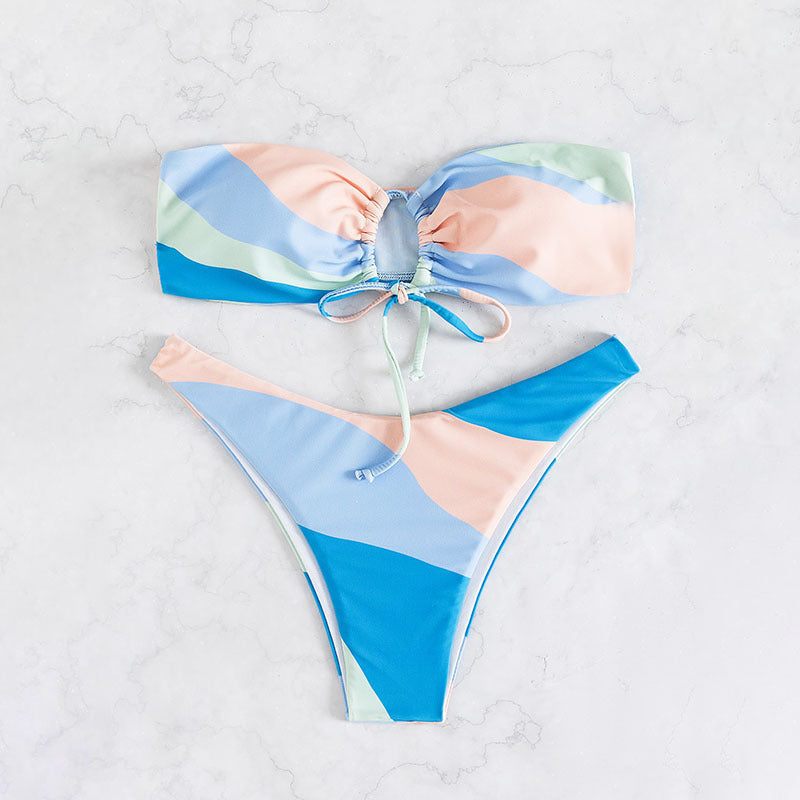 Women's bandeau bikini with playful cut Mune Fashion