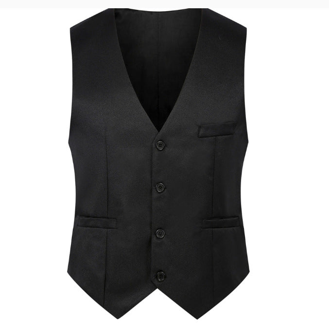 Men's Elegant Business Vest with V-Neck and Tailored Silhouette Mune Fashion