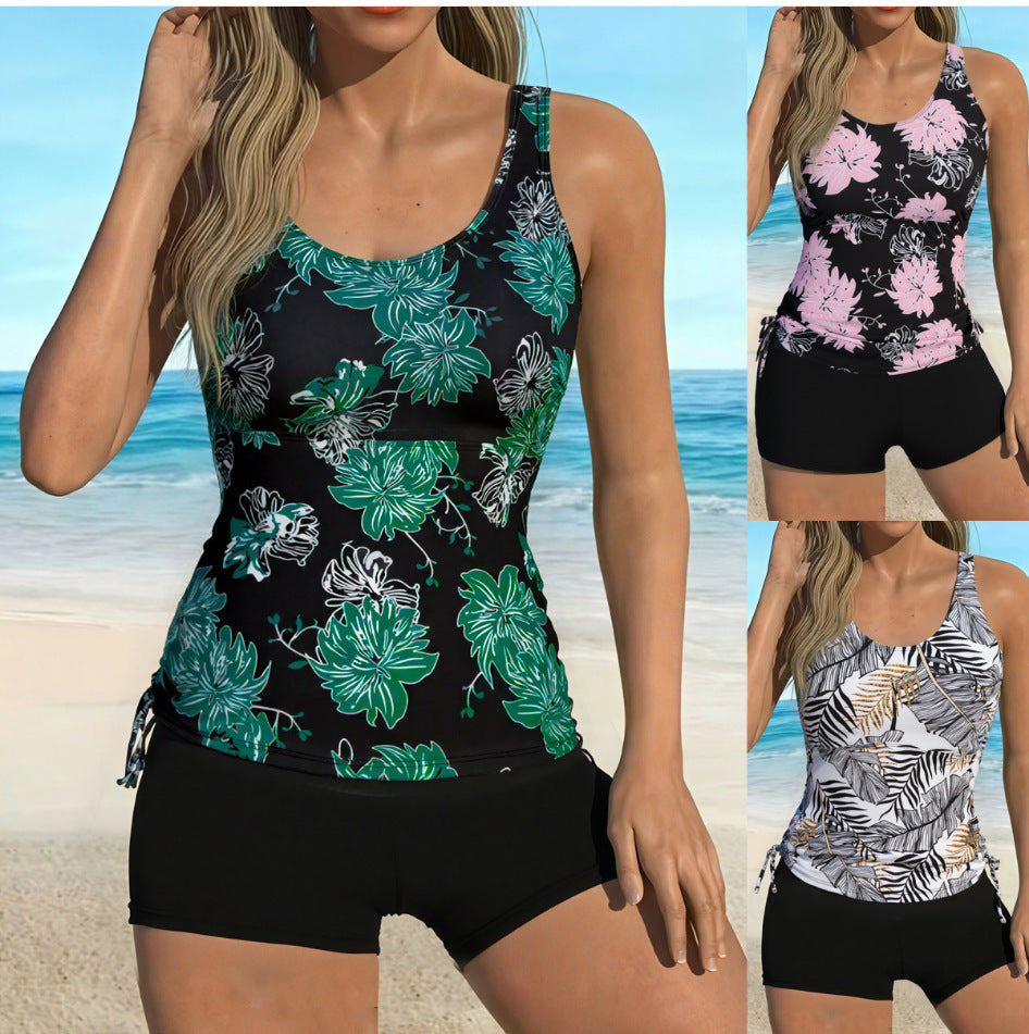 Ladies Tankini set with floral accents and comfortable design Mune Fashion