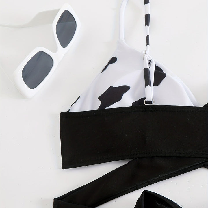 Women Triangle Bikini with sporty knot design Mune Fashion