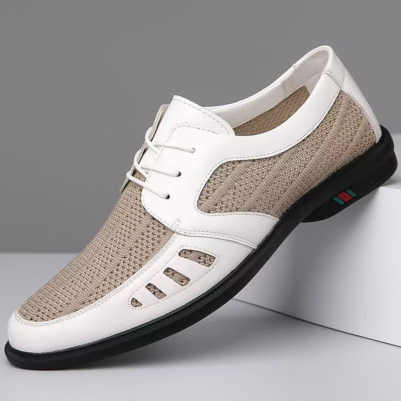 Men Breathable Business Casual Half Shoe with Brogue Elements Mune Fashion