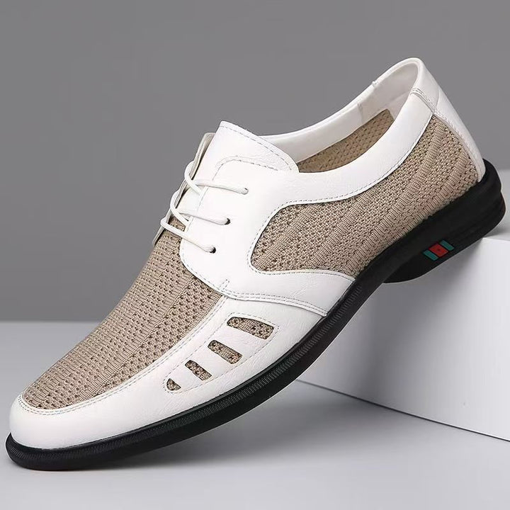Men Breathable Business Casual Half Shoe with Brogue Elements Mune Fashion