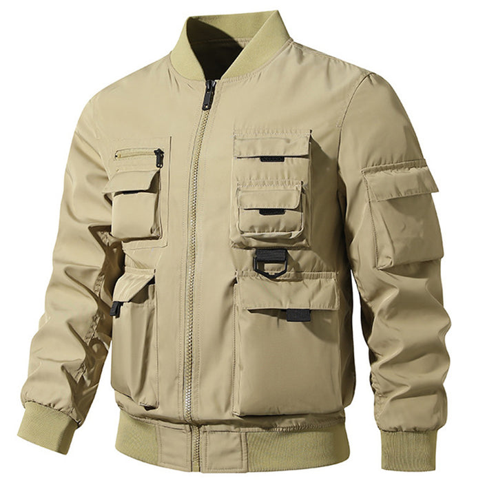 Men's urban-military bomber jacket with modular multi-purpose pockets and D-ring details Mune Fashion