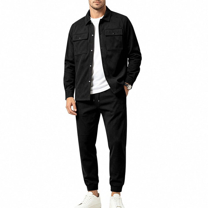 Men's overshirt and jogger set made from soft cotton mix Mune Fashion