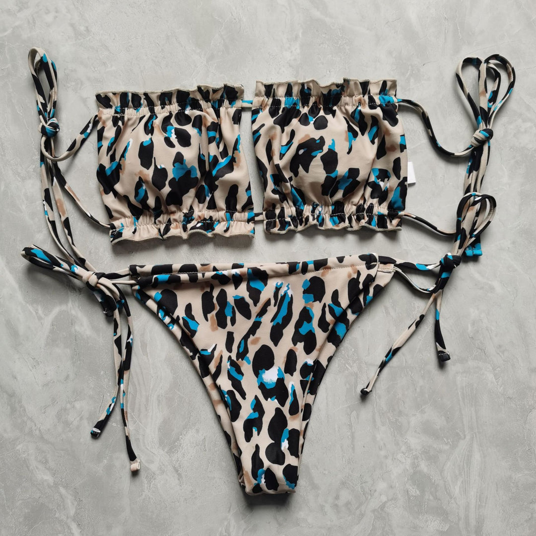 Ladies Bandeau Bikini with voluminous ruffle details Mune Fashion