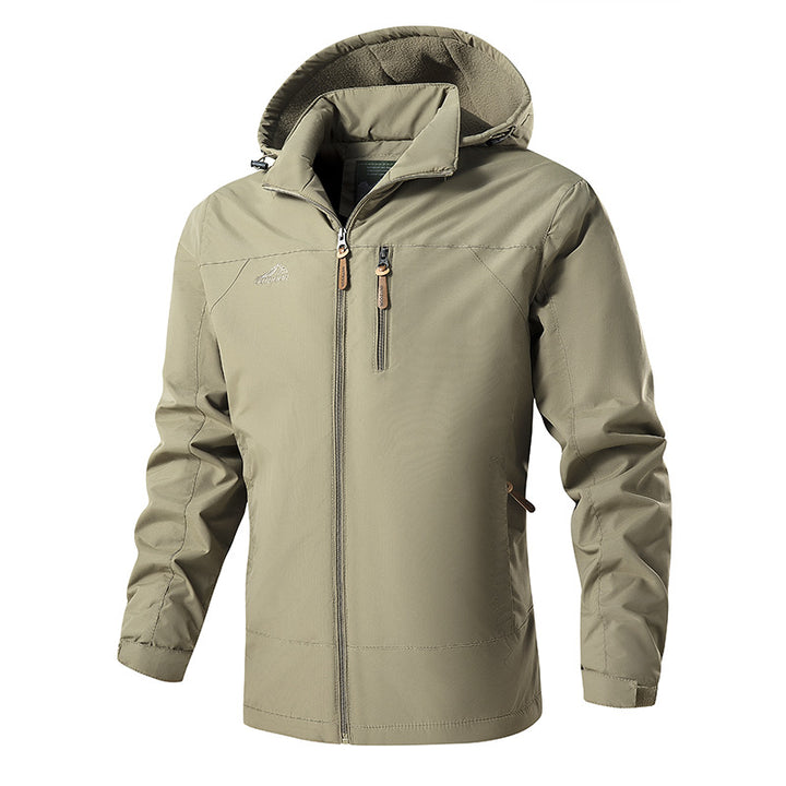 Men's Ultralight Softshell Hybrid Jacket with Adjustable Hood, Wind and Water Repellent Membrane Mune Fashion