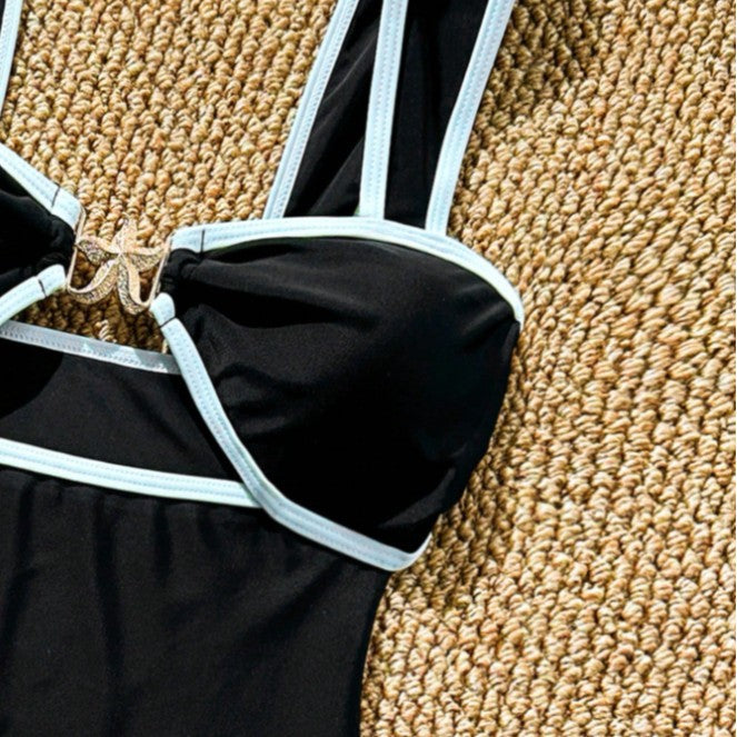 Ladies Elegant One-Piece Swimsuit with Artistic Cut-Out Details Mune Fashion