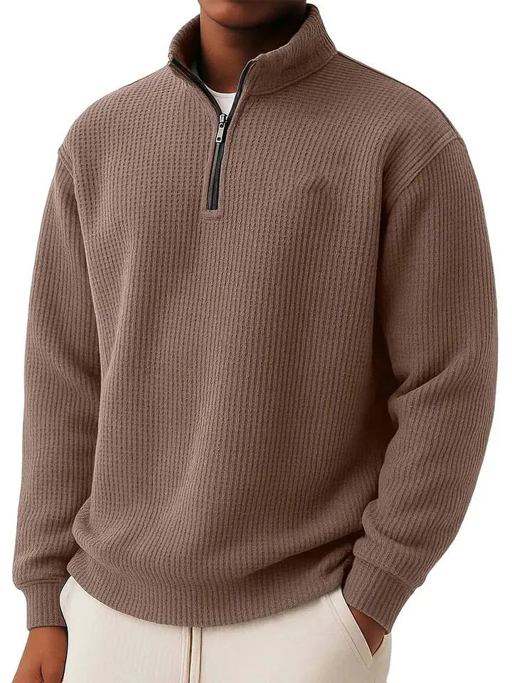Men's High-Quality Pullover with Zipper Mune Fashion