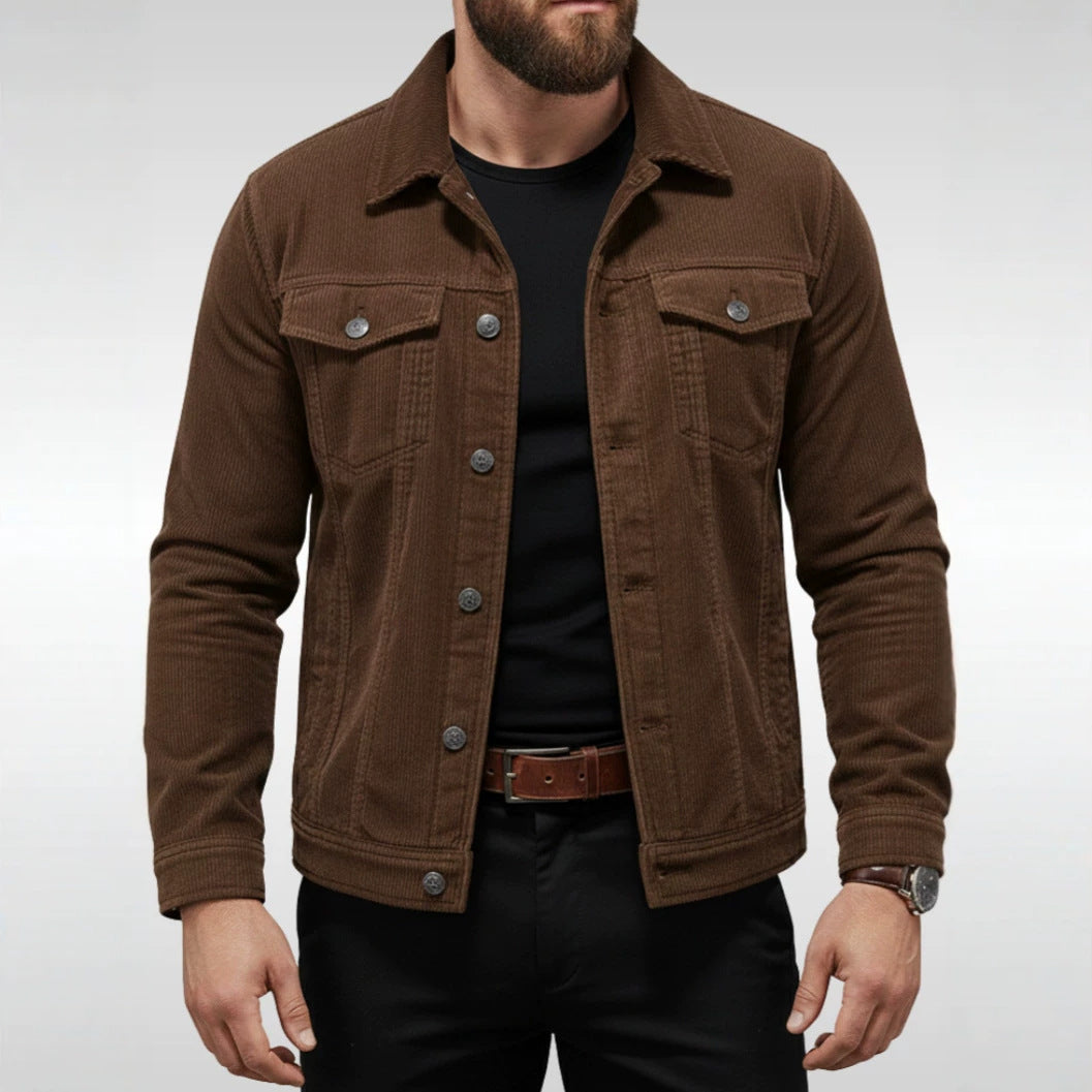 Men's cord jacket with pockets