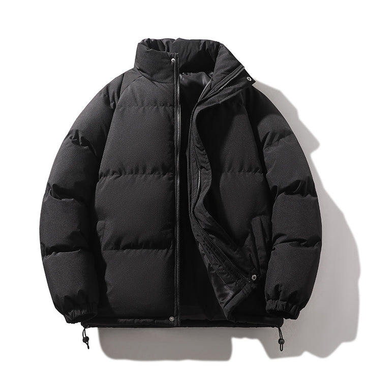 Unisex Padded Quilted Jacket made of Down Imitation with High Collar and Drawstring Mune Fashion