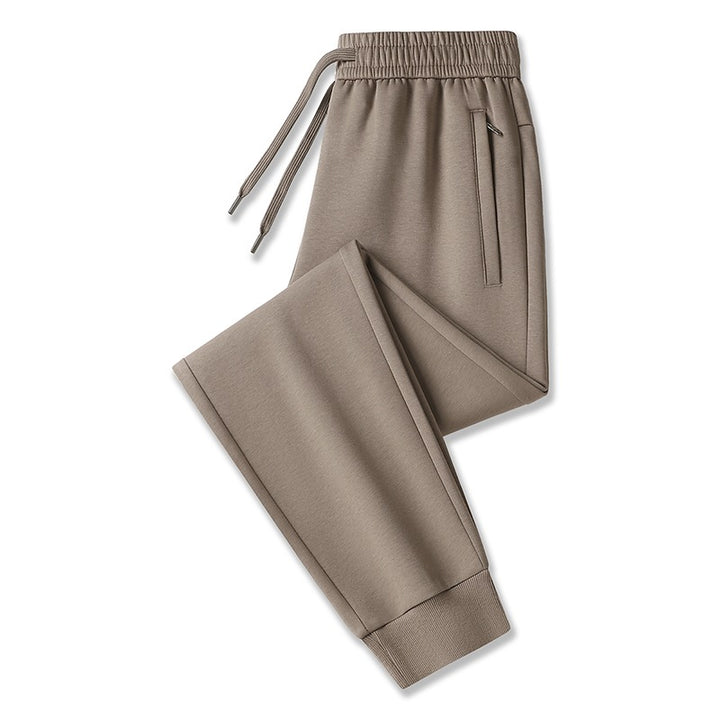 Men's Tech Jogging Pants with Elastic Waistband, Zipper Pockets & Cuffs Mune Fashion