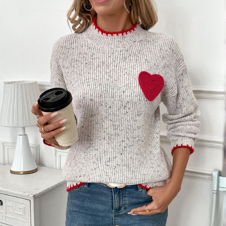 Women's Cozy Sweater with Hearts Mune Fashion