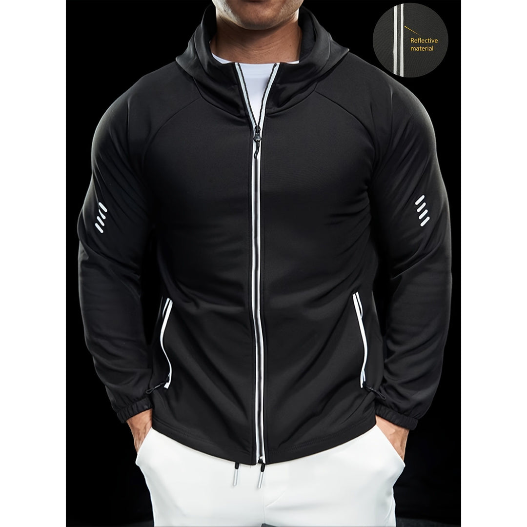 Men's sporty transitional jacket with zippered pockets Mune Fashion