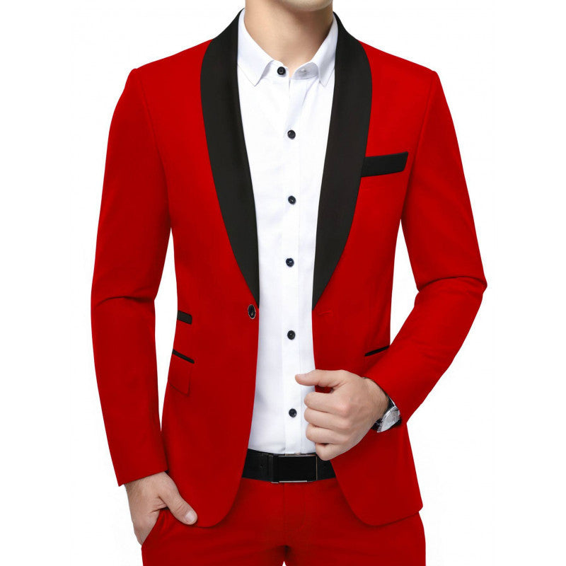 Men's Slim Fit Evening Suit Jacket in Tuxedo Style with Shawl Collar Mune Fashion