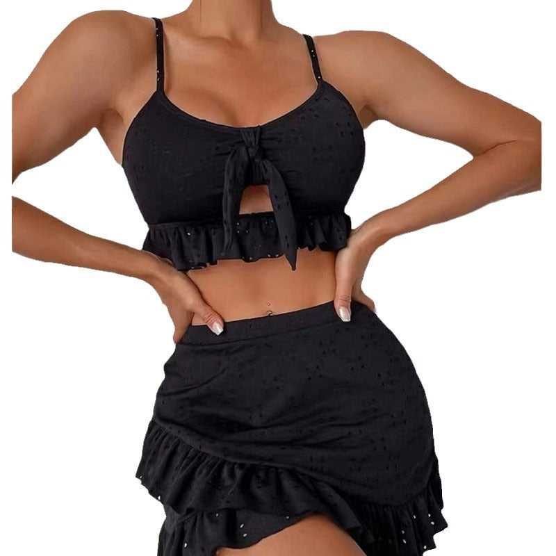 Women's Crop Top and Ruffle Short Set Mune Fashion