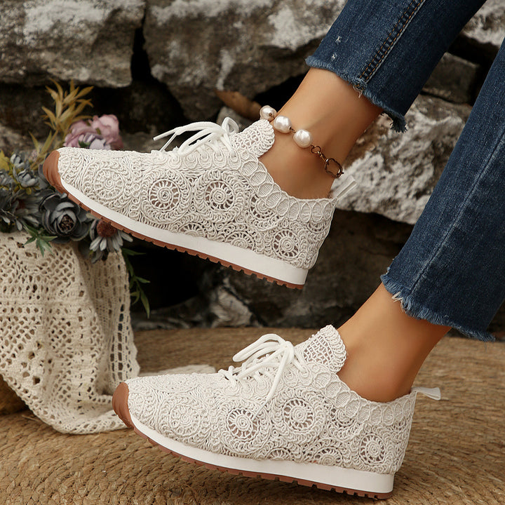 Women's knitted slip-on platform sneakers with breathable upper material and padded comfort insole Mune Fashion