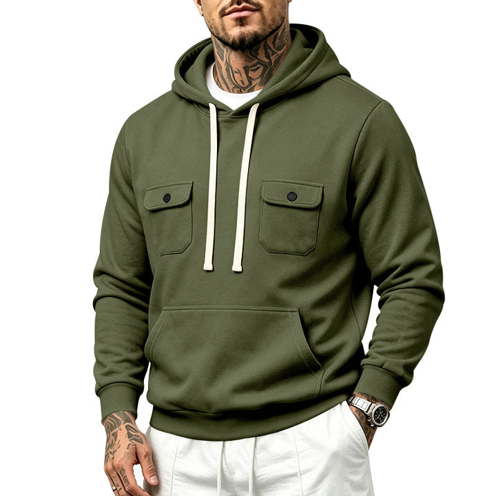 Men's hoodie with chest flaps and kangaroo pocket Mune Fashion