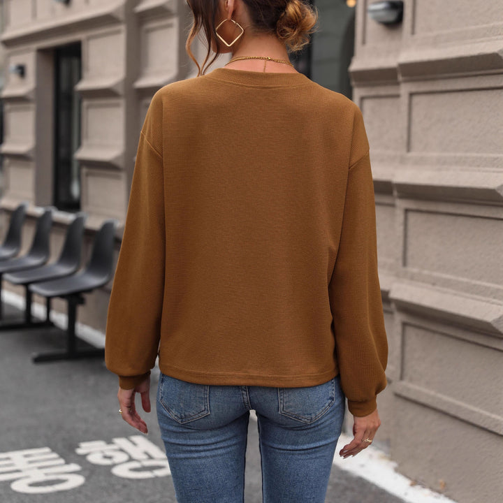 Women Casual V-Neck Sweater with Structure Mune Fashion