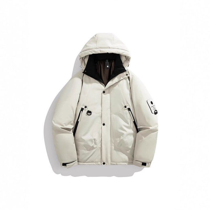 Men's Padded Outdoor Jacket with Hood, Multi-Functional Pockets and Windproof Outer Layer Mune Fashion