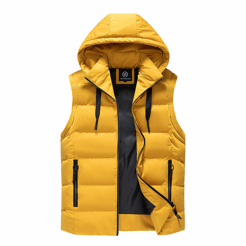 Men's Practical Quilted Vest with Hood Mune Fashion